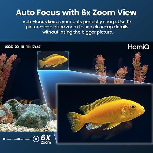 3MP 2K Aquarium & Terrarium Pet Camera.Install &Close-Focus Lens for Fish,Lizard, Reptile Pet and Window Bird Feeder,2.4GHz & 5GHz WiFi,Auto-Focus,24/7 Recording - Image 4