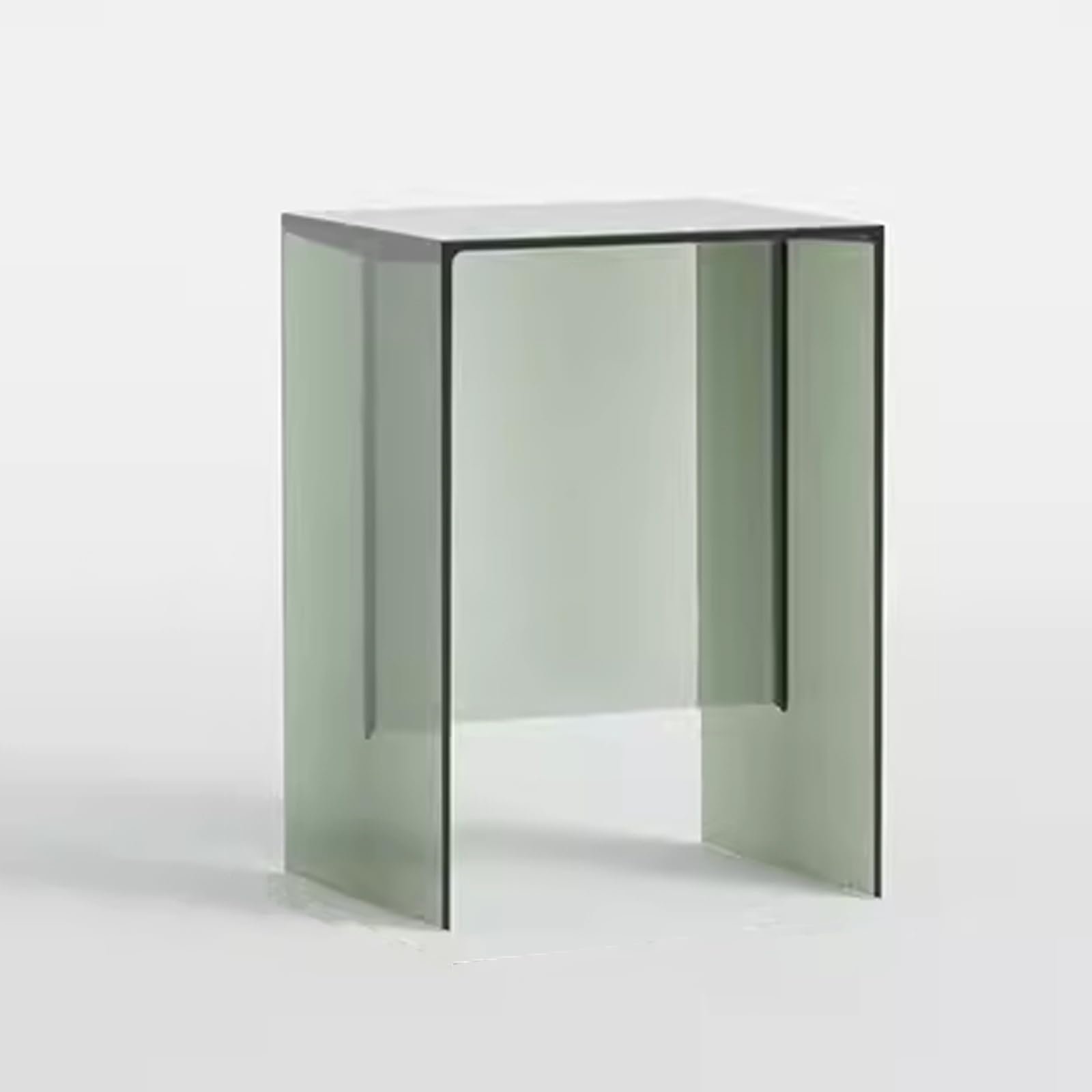 AMZBNEIDI Clear Acrylic Side Table Narrow, Acrylic Side Table, Clear Coffee Table, Acrylic Small Coffee Table(Grå)