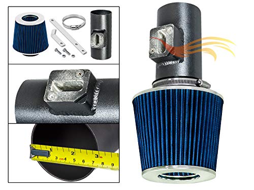 Ares Motorsports MATTE BLACK PIPE BLUE - SHORT RAM INTAKE Compatible For 06-09 Ford Fusion 3.0L V6 SE SEL/Grand Marquis 4.6L V8 VCWSI-FD-V08BLB