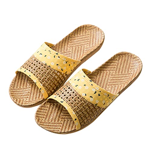 LIFKOME Women and Men's Non-Slip Thick Bottom Open-Toed Slippers Comfortable Indoor Footwear Size 25CM (8US)