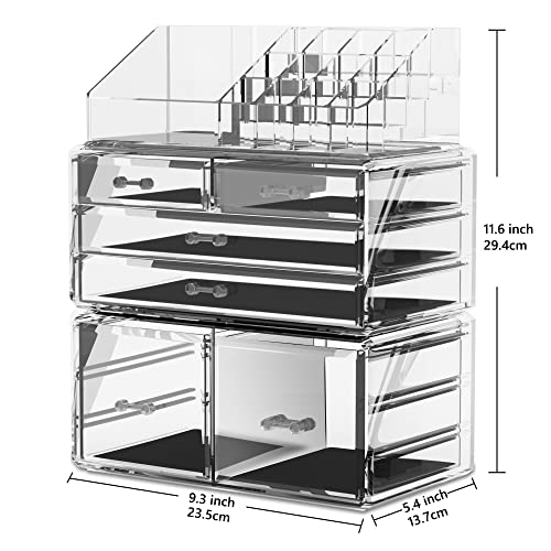 6-Drawer Makeup Organizer Set - Stacked Storage Solution - Image 2