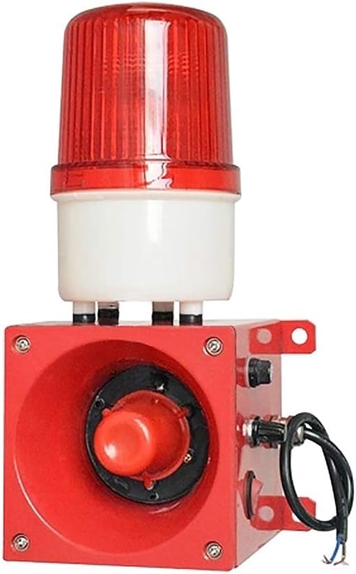 ATO Audible and Visual Alarm, Sound and Light Loud Alarm Siren with Strobe Light, Warning Light Horn Siren Alarm , 106-120dB Adjustable ,for Security Alarm System(DC 24V)