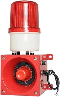 ATO Audible and Visual Alarm, Sound and Light Loud Alarm Siren with Strobe Light, Warning Light Horn Siren Alarm, 106-120dB Adjustable,for Security Alarm System(DC 24V)