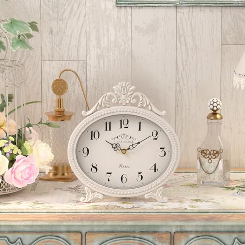 image for Abdurey Vintage Table Clock on Stand,Desk and Shelf Decorative Clock,F