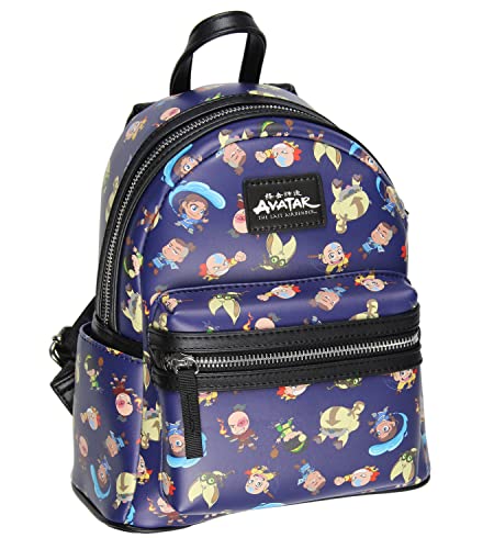 INTIMO Nickelodeon Chibi Avatar Os Últimos Mestres do Ar Personagens Aang Zuko Katara Appa Toph Sokka Mini Mochila 25,4 cm