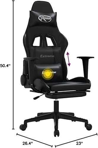 B0CGLLZ8XY_image_1 Silla de escritorio para juegos de masaje con reposapiés, silla de computadora para juegos, adecuada para ver actuaciones, trabajar, descansar,