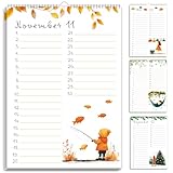 Geburtstagskalender undatiert Geburtstagsplaner Wandkalender A5 immerwährend Jahresunabhängig Kalender Geburtstagsübersicht zum Aufhängen in zartem Aquarell Kinder Jahreszeiten