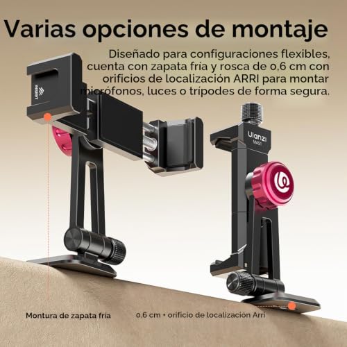 Adaptador de trípode de metal ULANZI con agujero de tornillo 1/4 6