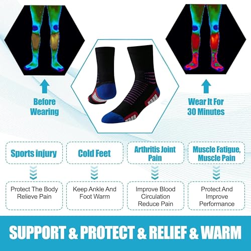 Image of Crew Socks for Women & Men Circulation, Diabetic and Neropathy Pain Relief, Swelling, Neuropathy, Runner, Nurses, Travel, Pregnancy, Flying- Pack of 2- (Green+ Black)