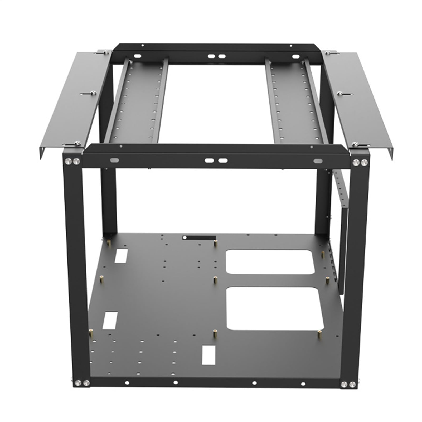 Boîtier de disque dur empilable – Boîtier à cadre ouvert, stockage 24 baies, prise en charge de la carte mère EATX | Rack métallique modulaire pour serveurs NAS, sauvegarde de données et projets d'ass