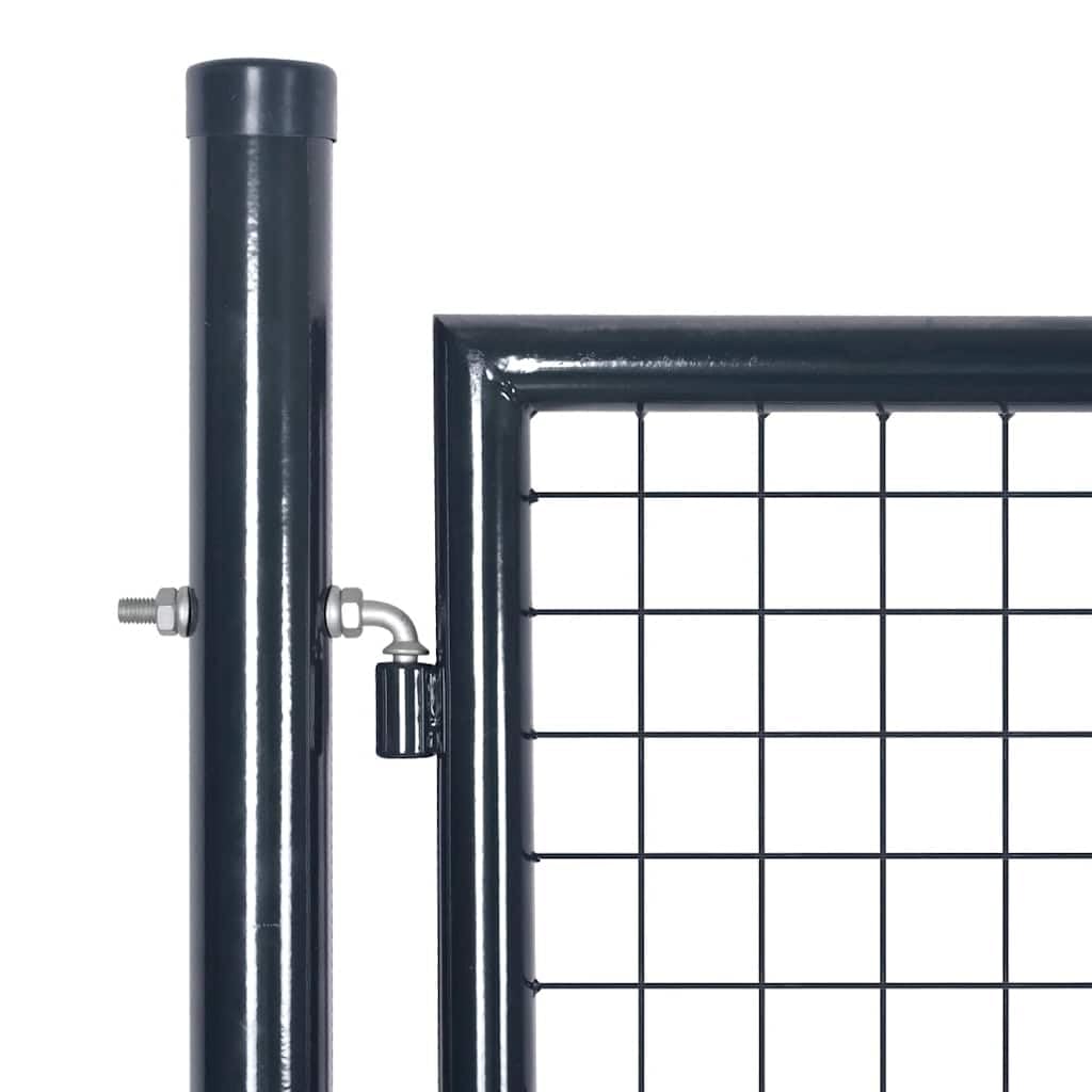vidaXL Cancello da Giardino in Rete di Acciaio Zincato 300x200 cm Grigio