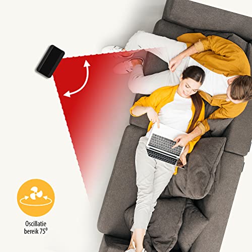 TRISTAR elektrische kachel KA5074 Keramische ventilatorkachel LED display Draaifunctie en Timer Geschikt voor verwarmen van 20m² Zwart Elektrische verwarming - Afbeelding 7