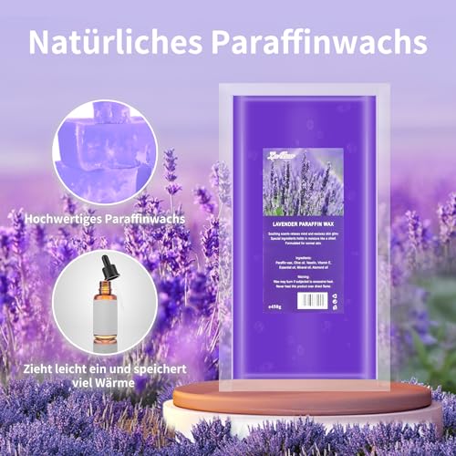 AYITOO Paraffinwachs Lavendel 2700g, Paraffinwachs für Hände und Füße ästhetische Behandlungen, Paraffinwachs Paraffinwax Set