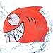 Menolana Shark Shaped Swimming Cap Swimming Hat Anti-Slip Elastic Waterproof Soft Swim Gear Swimwear Hat for Children Boys Girls Teens, Red