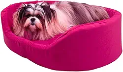 Cama Europa Fit Raça Pequeno para Cachorro Gato e Coelho Pet (Rosa)