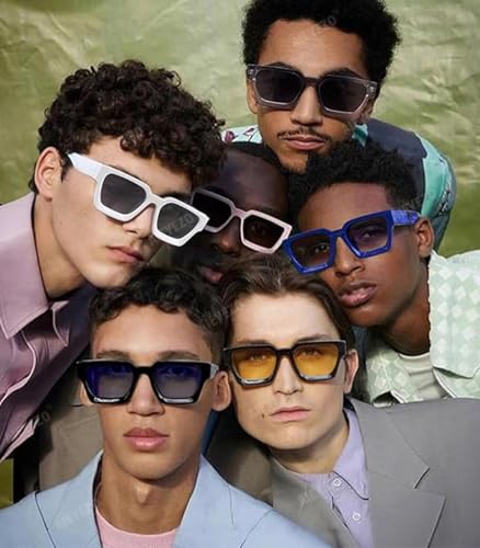 Image of AIEYEZO Square Sunglasses for Women Men Square Thick Frame Sun Glasses Simple Designer Style Shades