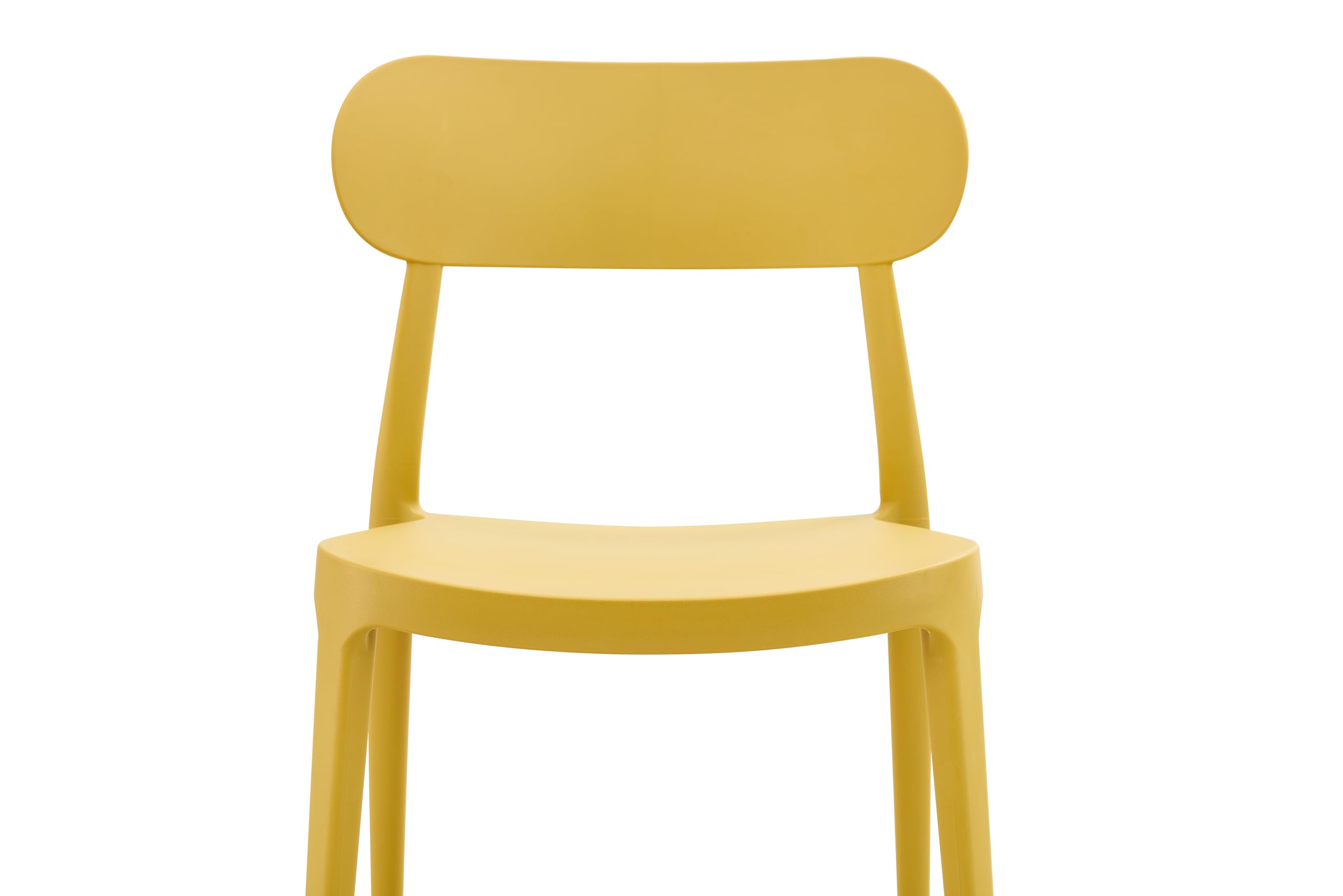 METRO Professional Silla de Jardín Gastro, Plástico/Fibra de Vidrio, Apilable, para Exterior, Amarillo Mostaza