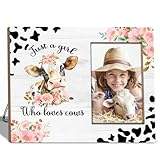 Wooden Cow Themed Picture Frames - 4x6, Perfect for Women's Gifts & Wall Decor - L883