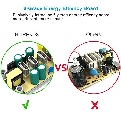 Hitrends Power Strip Surge Protector 3 Outlets With 3 Usb Ports & 8 Ports Usb Charging Station - Black #TOP5