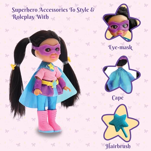 Image of Li'l Diva Superhero Starlight 6'' Doll|India's First Preschool RolePlay PretendPlay Toy with Accessories|Best Gift for Girls 3+|Movable Arms & Legs|Beautiful Dress|Elegant Eyes|Soft Hair Play