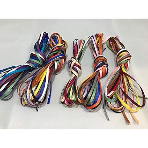 10 x 1m x 3mm Grosgrain Ribbon Assorted bundle colours 10 metres thin Ribbed 3 mm Cover