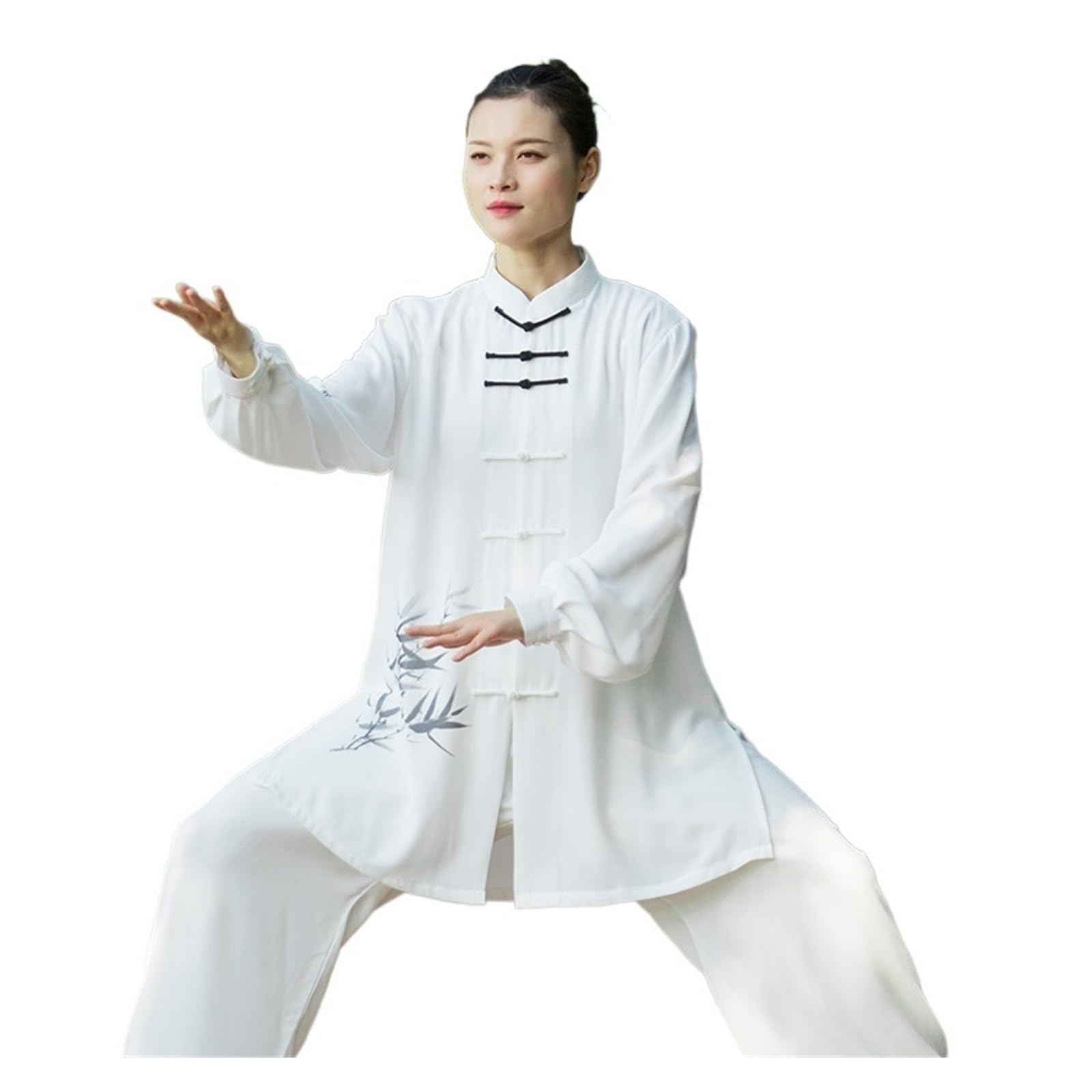 Traje de Tai Chi Color degradado manga larga, traje práctica, conjunto actuación artes marciales