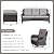 Rilyson Wicker Patio Furniture Set - 6 Piece Rattan Outdoor Sectional Conversation Sets with 2 Rocking Swivel Chairs,2 Ottomans and 2 Sofa for Porch Deck Garden(Brown/Grey)