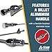 A-Team Performance Flexible Billet Dipstick Tube For Transmission Oil - 29-3/8 in Filler Tube - Billet Aluminum Handle & Braided Hose - Firewall Mount Engine Dipstick Kit - Compatible with GM 4L60E