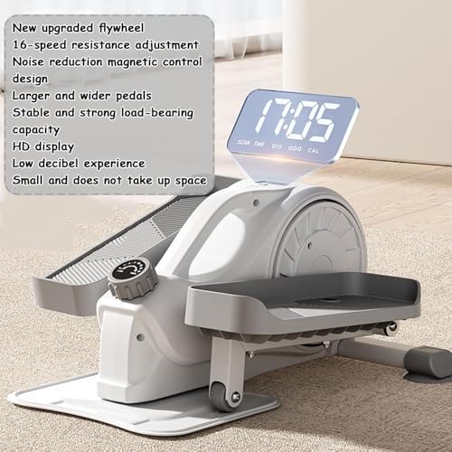 Elliptische machine voor onder bureau, elektrische pedaaltrainer met 16 snelheden, geluidsarm voor thuiskantoor en zit-sta trainingen - Afbeelding 5
