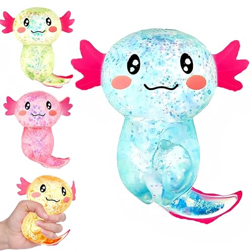 Axolotls Sensory Fidget Toy Sensory Squeeze Toy for Stress Relief, Soft Squeeze Decompression Dough for Adults Classroom Prizes & Party Favors (Blue) - image 1