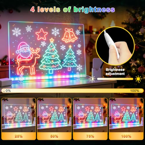16 Inch Drawing Tablet, LED Color Light Up Kids Note Board by IJCUIJM - Used condition - Image 4
