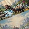 VTKON Dinosaur Sheets Set Twin Size Cute Dinosaur Room Decor for Boys Room Soft Toddler Bed Sheets for Boys Kids Twin Dino Bedding Set Includes 1 Flat Sheet + 1 Fitted Sheet + 1 Pillowcase #2