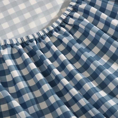 Image of Eddie Bauer Kids - Full Sheet Set, Ultra-Soft Microfiber Bedding with Fully Elastic Fitted Sheet, Kids Bed Set with Pillowcases, Easy Care Bedding (Preston Check)
