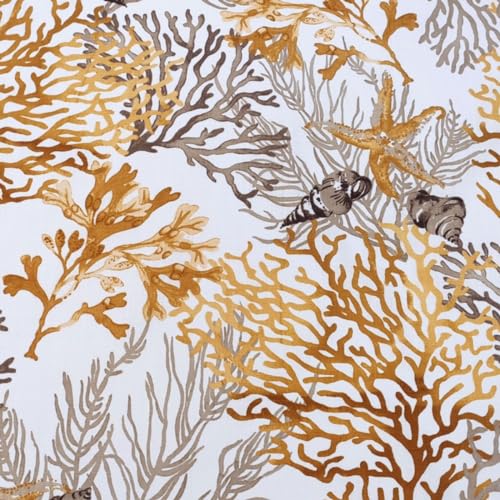 Nappe enduite Guiberon Moutarde pour protéger la table des taches sans laver - 4