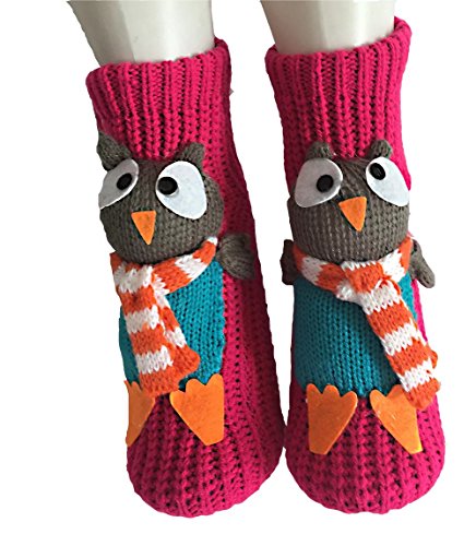 Image of Women's Thick Knit Skid proof Warm Casual Floor Carpet Socks