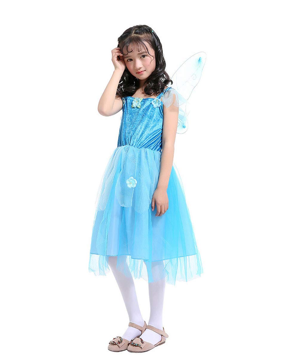 キッズ ハロウィン衣装 コスプレ 水色 セット 妖精  女の子 子供 Amazon.co.jp: YOJAP ハロウィン 衣装 子供 花の妖精 精霊 コスプレ