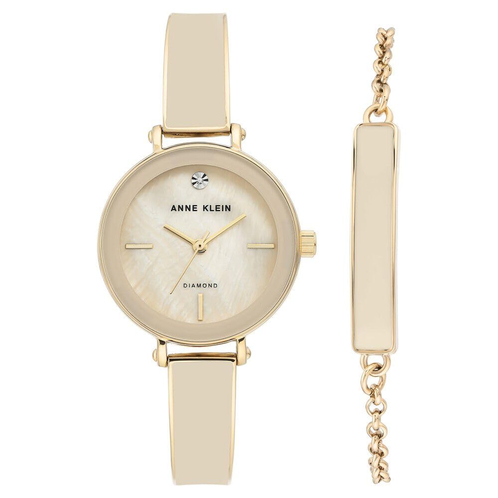 Anne Klein Quartz Analog Champagne Dial Metal Strap Watch for Women-NEAKB3620CRST (B09SQ3HDYY) Amazon Price History, Amazon Price Tracker