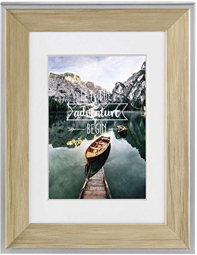 Hama - Cornice portafoto Sierra in plastica (Cornice 13 cm x 18 cm, Bordi 25 mm x 19 mm, per Foto di Dimensioni 9 cm x 13 cm, Vetro Reflex, polistirene (PS), con Gancio e Piedino