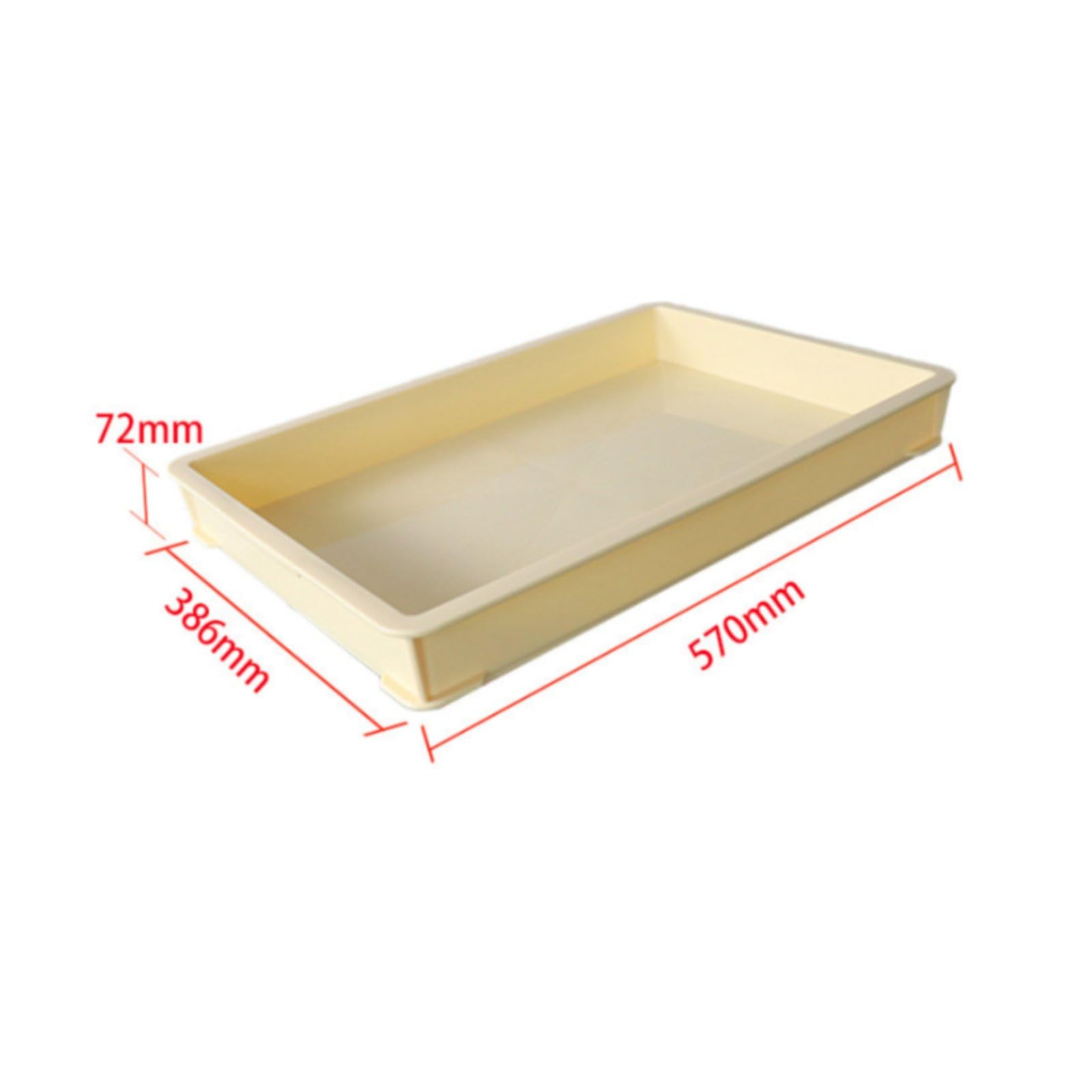 Sharplace Gärbox Backteig Behälter Teigwanne Fermentationsbox Aufbewahrungsbox aus Stabiler PP für Chargenweise Lagerung Und Ordnung Beim Aufgehen für, Gelb, Klein 578 385 72mm