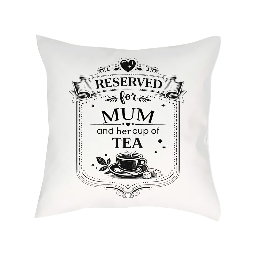 Giftme Reserved for Mum – Funny Tea Lover Quote Decorative Pillow Case| Sofa decor, Home Décor, Satin Throw/Satin Cushion Cover (Mum)