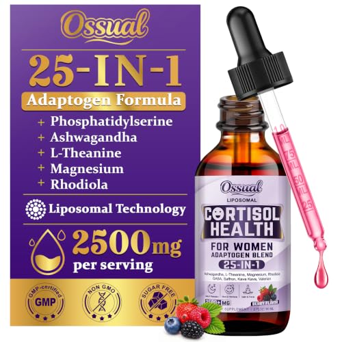 25-in-1 Liposomal cortisol drops for women Magnesium Glycinate 500mg 60ML