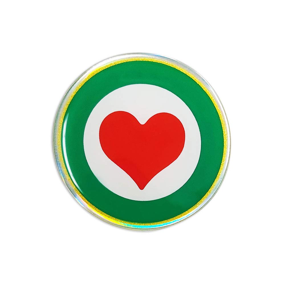 Quattroerre 3D Sticker Italy with Heart Cockade