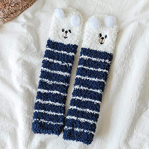 YOLAI Children Toddler Cute Cartoon Animal Socks Coral Fleece Thickened Stockings Comfortable Warm Fuzzy Slipper Socks2
