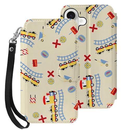 iphone 17用 ケース レール列車 手帳型 と互換性のある カード収納 いphone17用 カバー 手帳型 Puレザー 横置きスタンド機能 折りたたみ スマホケース スタンド付き アイフォン 17用 ケース 内蔵マグネット 開閉式 財布型 軽量 薄型