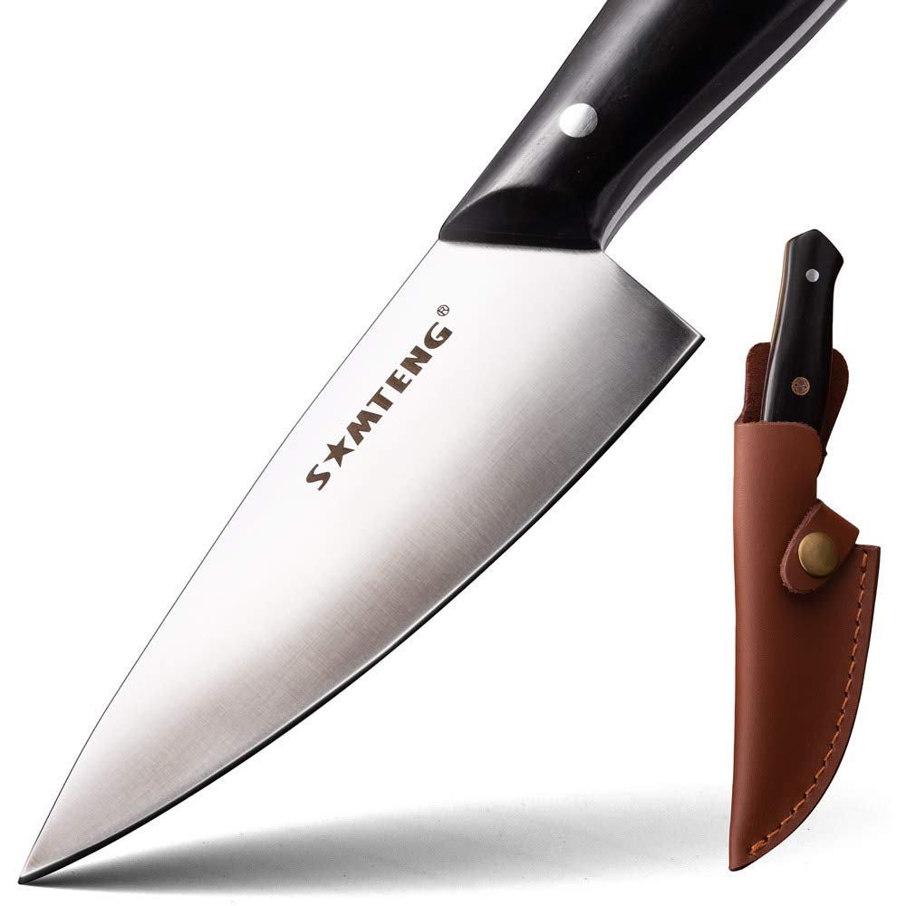 SMTENG Paring Knife, Hammered Small Knife 3.9" Sandvik 14C28N Steel Lustrous Fruit and Vegetable Cutting Carving Utility Knife Professional Kitchen Knives