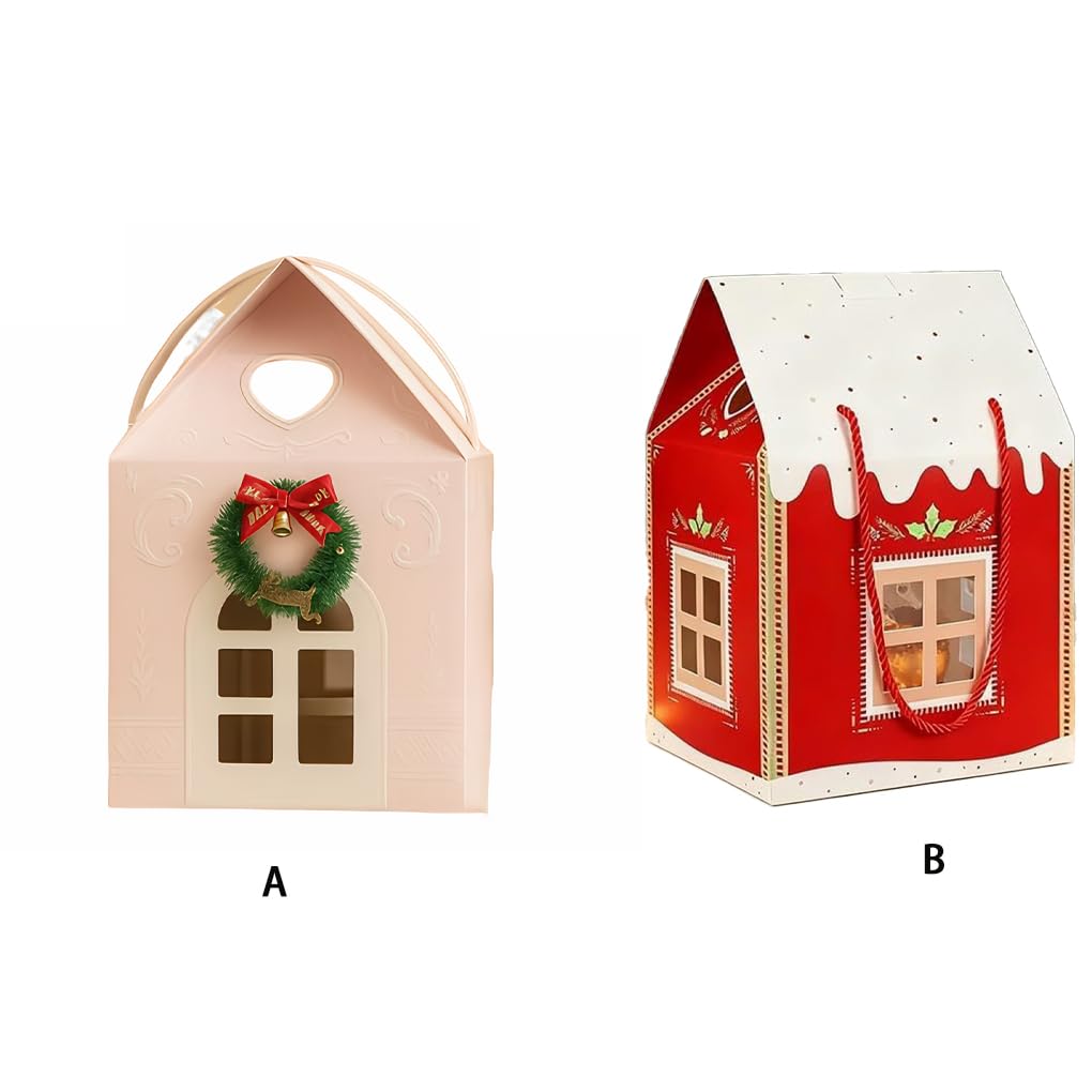 Amazon.co.jp: AMSLSIU マジカルクリスマスハウスギフトボックス, 赤