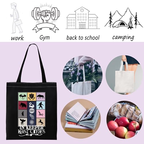 Bolso tipo tote inspirado en KOTLC de ENSIANTH, para fanáticos de libros, con diseño de Black Swan y Foxfire Academy miniatura 5