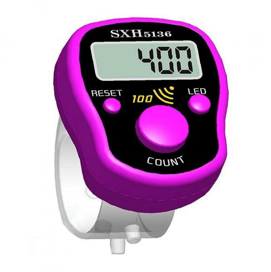 1pc Mini LCD Electric Digital Display Finger with Light for Sewing Knitting Weave Sports Random Color