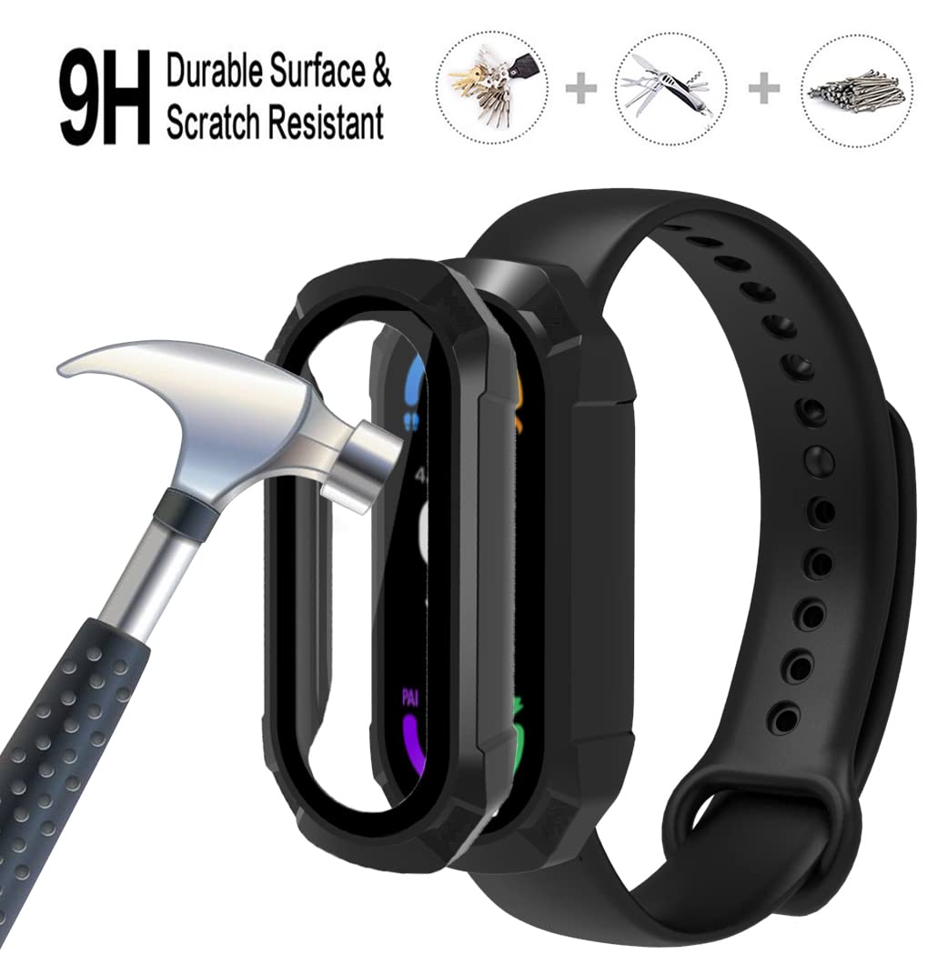 Per Xiaomi Mi Band 8 Custodia protettiva in silicone con superficie