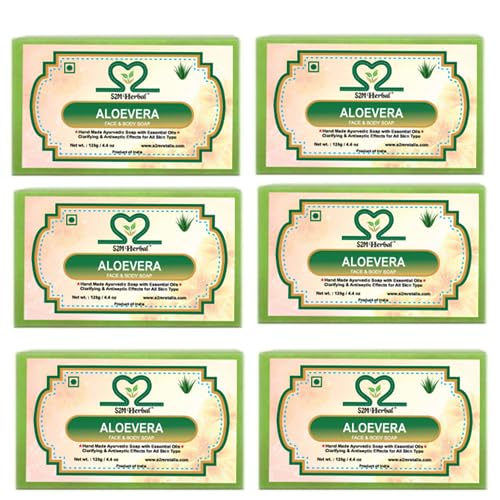 Image of Aloevera Soap (Pack of 6, 125g Each) (6 x 125 g)